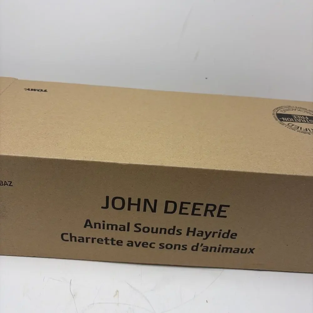 TOMY John Deere Animal Sounds Hayride Musical Tractor Toy